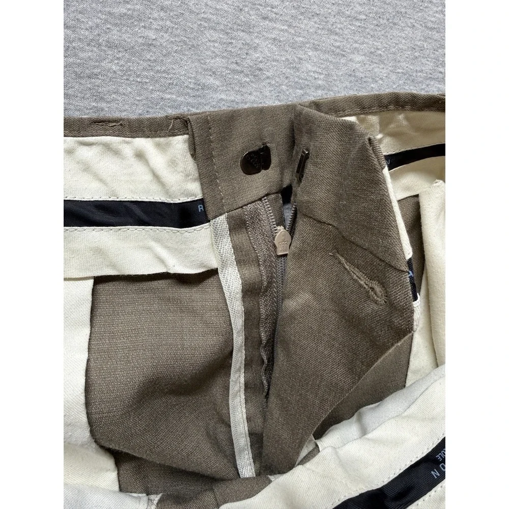 Reaction Kenneth Cole Dress Pants Mens 34x30 Brown Straight Leg Formal Business